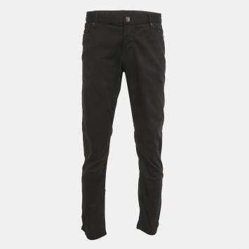 مملوكة مسبقًا Emporio Armani Black Cotton Formal Pants XXL
