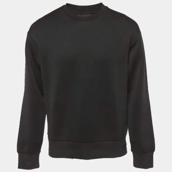 Pre Owned سويت شيرت أمبوريو أرماني تطريز شعار جيرسي أخضر مقاس صغير