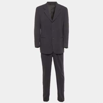 مملوكة مسبقًا Emporio Armani Grey Wool Regular Fit Suit M