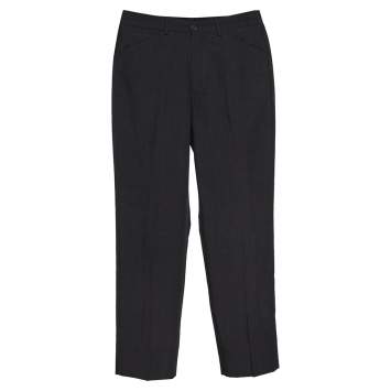 Pre Owned Emporio Armani Charcoal Grey Wool Blend Trousers S 