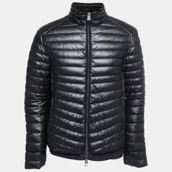 Pre Owned Emporio Armani Black Polyester Padded Puffer Jacket XXL