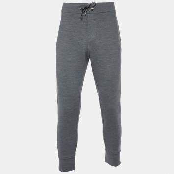 Pre Owned Emporio Armani Grey Knit Jogger Pants XL