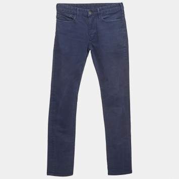 Pre Owned Emporio Armani Navy Blue Denim Slim Fit Jeans M Waist 30"