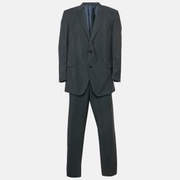 Ermenegildo Zegna Navy Blue Wool Blend Made To Wear Suit 6XL