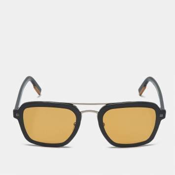 Ermenegildo Zegna Brown/Black EZ0120 Square Sunglasses