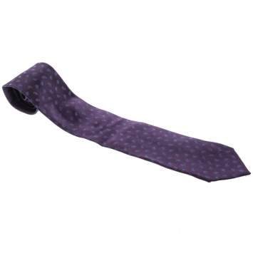 Pre Owned Ermenegildo Zegna Purple Paisley Pattern Silk Jacquard Tie