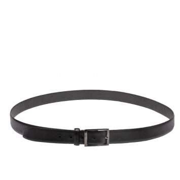Pre Owned Ermenegildo Zegna Black Leather Belt 130CM