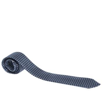 Pre Owned Ermenegildo Zegna Blue Abstract Pattern Silk  Tie