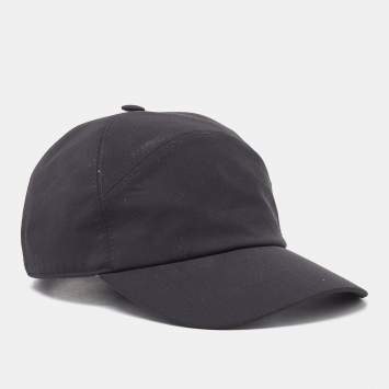Pre Owned Ermenegildo Zegna Black Wool Baseball Cap M