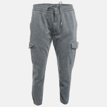Ermenegildo Zegna Grey Wool Knit Utility Pants 4XL