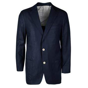 Pre Owned Ermenegildo Zegna Navy Blue Travel Blazer XL