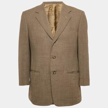 Pre Owned Ermenegildo Zegna Traveller Brown Regular Fit Blazer L