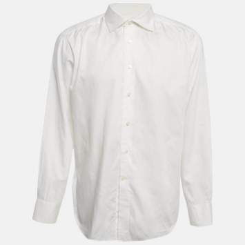 Ermenegildo Zegna White Cotton Regular Fit Shirt 3XL