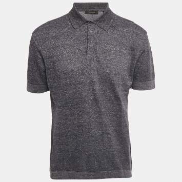 مملوكة مسبقًا Ermenegildo Zegna Blue Jersey Polo T-Shirt S
