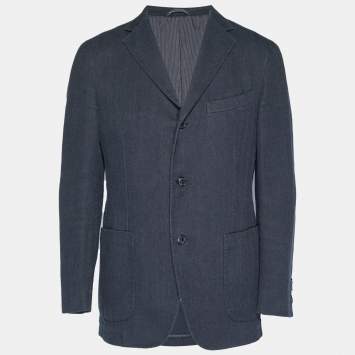 مملوكة مسبقًا Ermenegildo Zegna Grey Wool Blend Regular Fit Blazer XL