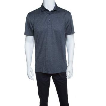 Pre Owned Ermenegildo Zegna Multicolor Contrast Trim Short Sleeve Polo T-Shirt M