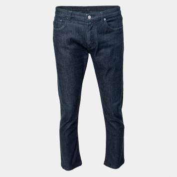Pre Owned Ermenegildo Zegna Blue Denim Slim Fit Jeans L Waist 33"