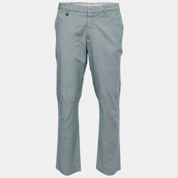 Pre Owned Ermenegildo Zegna Grey Cotton Trousers 2XL
