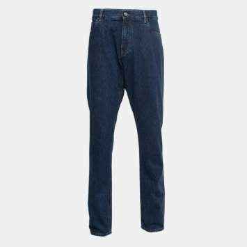 Pre Owned Ermenegildo Zegna Navy Blue Denim Slim Fit Jeans 3XL