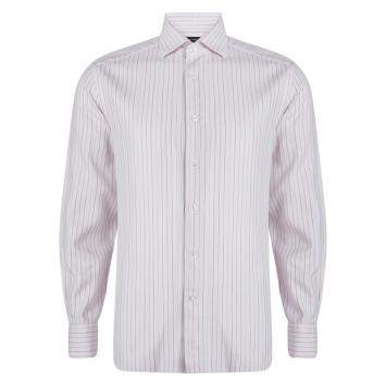 Pre Owned Ermenegildo Zegna Pink Cotton Striped Long Sleeve Button Front Shirt XXL