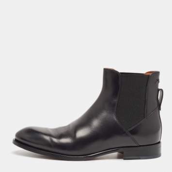 Pre Owned Ermenegildo Zegna Black Leather Vienna Blake Chelsea Boots Size 43