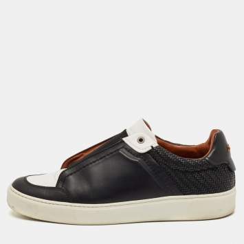 Ermenegildo Zegna Couture Black Woven Leather Pelle Tessuta