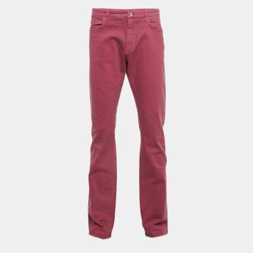 Pre Owned Etro Purple Denim Badge Detail Jeans XXL Waist 38"