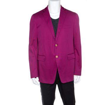 Pre Owned Etro Pink Cotton Mineide Soft Blazer L