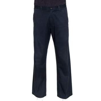 Pre Owned Etro Midnight Blue Cotton Straight Leg Trousers XL