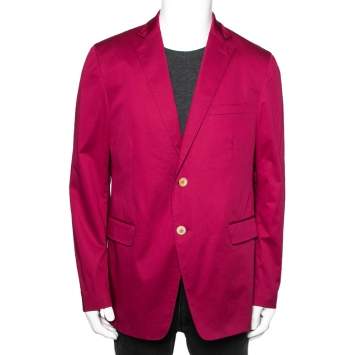 Pre Owned Etro Pink Cotton Mineide Soft Blazer L