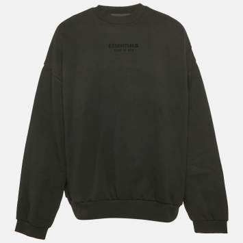 Fear of God Essentials Logo Print Crew Neck Sweatshirt L
