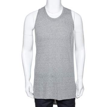 Pre Owned Fear of God Fifth Collection Grey Jersey Sleeveless T Shirt S