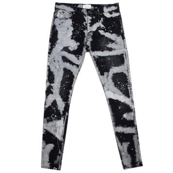 Pre Owned Fear of God X Maxfield Black Tie Dye Denim Skinny Jeans M