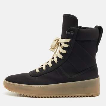 Fear of God Black Neoprene Jungle High Top Sneakers Size 41
