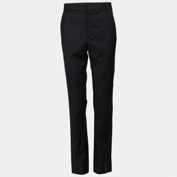 Pre Owned Fendi Navy Blue Wool Blend Trouser S