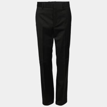Pre Owned Fendi Black Wool Blend Trouser L