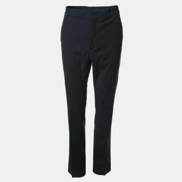 Fendi Blue Imperial Stretch Wool Blend Trouser M