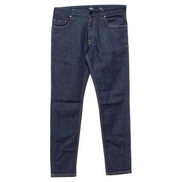 Pre Owned Fendi Navy Blue Denim Camo Pocket Detail Tapered Jeans XS