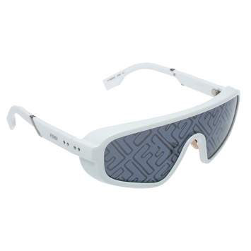 Pre Owned Fendi x Joshua Vides White/ Grey FF M0084/S Botanical Shield Sunglasses