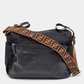 Pre Owned Fendi Black Nylon and Leather Changing Bag