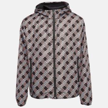 Pre Owned Fendi Multicolor FF Print Synthetic Hooded Jacket XL