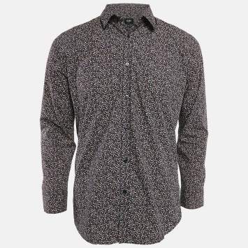 Pre Owned Fendi Multicolor Printed Cotton Button Front Shirt M
