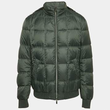 Fendi Green Nylon Zip-Up Puffer Jacket XXXL