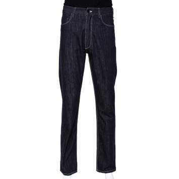 Pre Owned Fendi X Fila Logo Mania Indigo Denim Straight Fit Jeans M