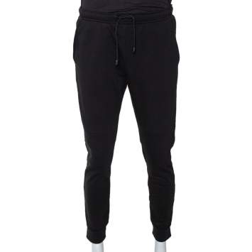 Pre Owned Fendi Black Knit Monster Eyes Detail Track Pants M