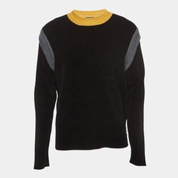 Fendi Black/Multicolor Knit Sweater L