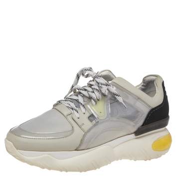 Pre Owned Fendi Multicolor Leather Lace Up Sneakers Size  41