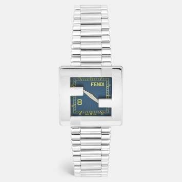 Fendi Blue Stainless Steel Fendimania KFE-F132010101 Men's Wristwatch 40 mm