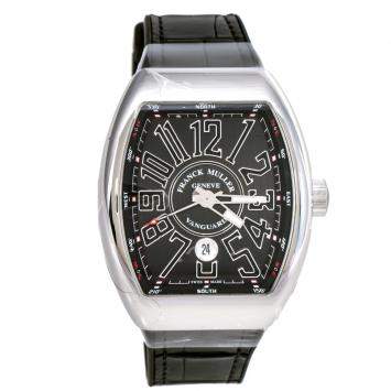 Pre Owned Franck Muller Black Stainless Steel Vanguard V 45 SC DT AC NR Men's Wristwatch 44 mm