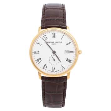 Pre Owned Frederique Constant Silver Gold Plated Stainless Steel Slimline FC200/220/245X5S34/5/6 Men's Wristwatch 38 mm  